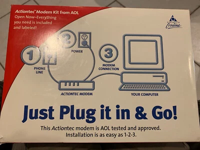 NEW & Sealed Actiontec Modem Kit from AOL EX56012-04 Item #14273 Online Internet - Image 1 of 3