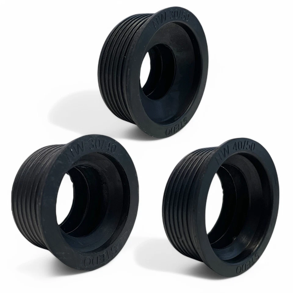 Dichtung Manschette Reduzier Gummi Siphon Nippel HT Rohr Abflussrohr Bogen - Bild 1 von 1