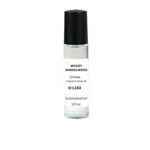 Woody Sandalwood (Unisex) Body Oil Fragrance 10 ml Natural Scent 1/3 oz Roll-On - Picture 1 of 5