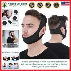 Upgraded Anti Snore Chin Strap - Adjustable & Breathable Anti-Snoring Device - Picture 1 of 8