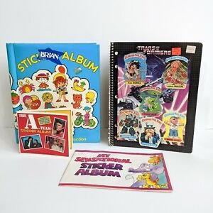 Vintage 1980s 80s STICKER Collection Albums Scratch n Sniff Garbage Pail Kids