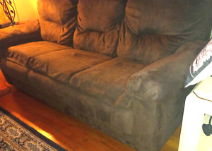 Couch Sofa Brown About 64 Inches Wide
