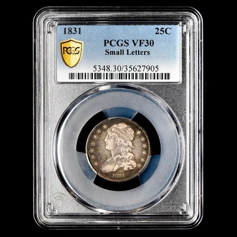1831 CAPPED BUST QUARTER ✪ PCGS VF-30 ✪ 25C VERY FINE SMALL LETTERS SL ◢TRUSTED◣ Cover
