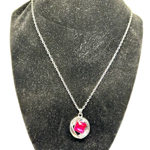 Träne Stein Anhänger Charm Hals Kette Halskette 9" Hot Pink - Bild 1 von 9