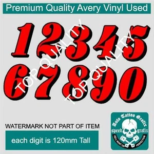 RACE NUMBERS DECAL STICKER RALLY RACE MOTOR CROSS DRIFT JDM DECALS - Bild 1 von 1