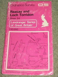 OS Ordnance Survey Landranger Map Sheet 24 Raasay & Loch Torridon - 1979 - Foto 1 di 2