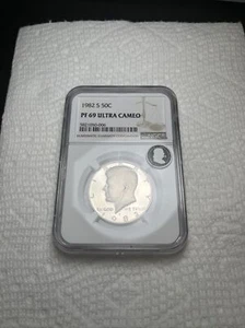 1982 S Kennedy Half Dollar PF 69 ULTRA CAMEO ECC NGC Certified - Picture 1 of 4