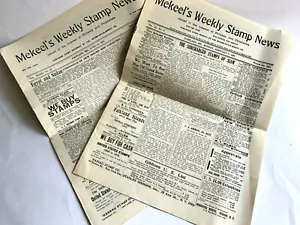 Vintage philatetische Nachrichten, 2 Mekeels wöchentliche Briefmarkennachrichten 12. April 1919 & 8. Februar 1926 - Bild 1 von 12