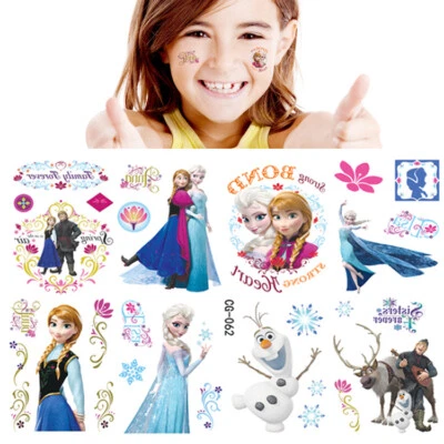MARKENLOS Frozen Elsa Kinder Tattoo Set Temporäre Tattoos Kindergeburtstag Party Geschenk