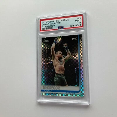 Conor McGregor 2019 Topps Chrome UFC X-Fractor Refractor Card #93 PSA 9 MINT - Image 1 of 3