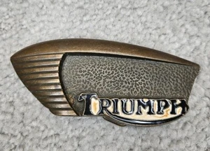 Vintage Triumph Motorcycles Metal Belt Buckle Rare Style - Picture 1 of 6