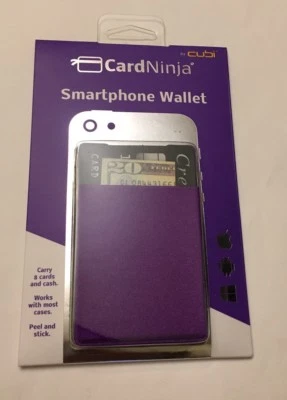 Original CardNinja Smartphone Flexible Wallet For Up To 8 Cards, Eggplant Purple - Image 1 of 4