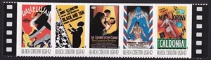 Scott #4340a Black Cinema Strip of 5 Stamps w/Selvage - MNH - Picture 1 of 1