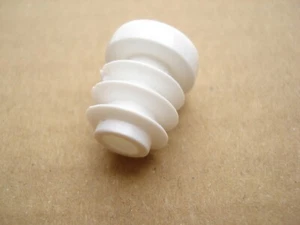 Lot de 2 embouts diam 13 ronds blancs bouchons ailettes PVC pour tube obturateur - Bild 1 von 2