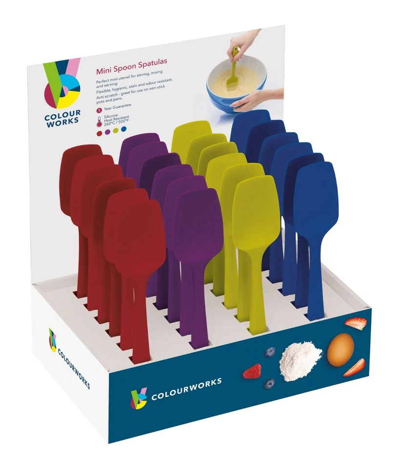 Colourworks KitchenCraft Silicone Mini Spoon Spatula 20cm - Image 1 of 1