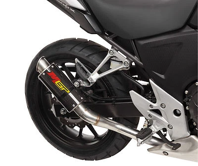 Escape de fibra de carbono 2014-2021 CBR300R MGP Slip On Hotbodies Racing CB300 CB500 Foto 1 de 4