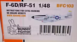 EDUARD 1:48 F-6D/RF-51 mit Special PE Pts & Extra Marking LTD EDT No.BFC103 - RARE - Bild 1 von 24
