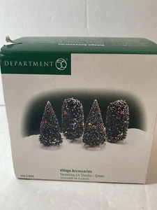 DEPARTAMENTO 56 ACCESORIOS PUEBLO #56.52824 ARBUSTOS ILUMINADOS CENTELLEANTES ¡Funciona! - Imagen 1 de 11