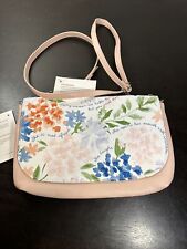 Thirty One Studio Clutch Blush Floral Crossbody NICOLE Embroidered Magnetic