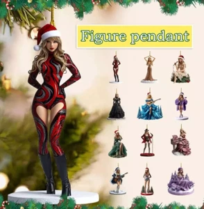 Taylor Swift inspired hanging Christmas Tree Ornament Decoration various designs - Foto 1 di 13