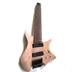 Musoo brand unfinished 8 strings fanned fret headless electric guitar - Picture 1 of 3