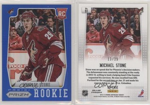 2012-13 Panini Anthology Blue Prizm /25 Michael Stone #91 Rookie RC