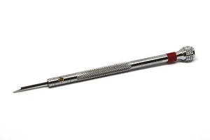 PRECISION TOOL RED SILVER 1.2MM BLADE STAINLESS STEEL SMALL SCREWDRIVER - Picture 1 of 2