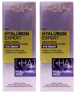15ml x2 L'Oreal Hyaluron Expert Replumping Moisturising Care Eye Cream - Picture 1 of 2