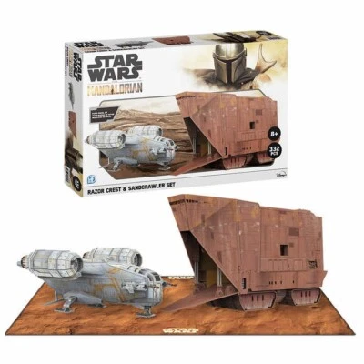 4D Star War Mandalorian Razor Crest Sandcrawler Model 3D Puzzle Collector New BB - Image 1 of 4