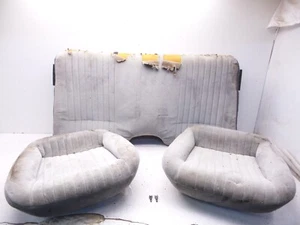 Ripped 82-92 Camaro Firebird Rear Seat Set Gray Cloth Back Upright Bottom GM - Picture 1 of 24
