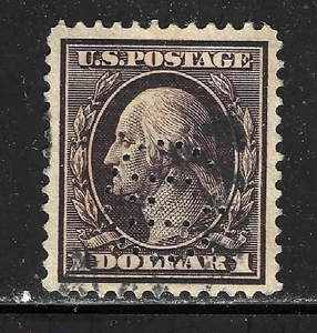 EE. UU. SELLO #342 --- $1.00 WASHINGTON-FRANKLIN DEFINITIVO -- 1908 -- USADO - Imagen 1 de 2