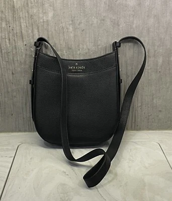 NUEVO CON ETIQUETAS KATE SPADE Leila Bandolera Bolso de Hombro Cartera Cuero Negro K7306 Foto 1 de 4
