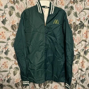 NWOT 1983 Mcdonalds Windbreaker VTG Crest Size Small Satin Bomber Jacket - Picture 1 of 4