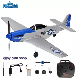 P51 Blue RC Airplane 2.4G 4CH 450mm Fixed Wingspan 6-Axis Gyro Aerobatic Glider - Picture 1 of 19