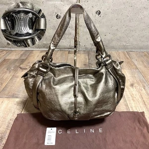 Celine Bittersweet Handtasche Beuteltasche Tasche Silber Gold Leder Vintage Alt Damen - Bild 1 von 10