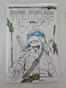 TMNT #1 Leonardo Sketched Blank & Signed By Isaac & Esau Escorza w/COA🔥🔥 - Bild 1 von 6