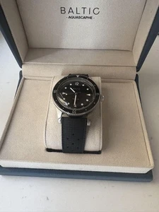 Relojes para hombre Baltic Aquascarf negro plata negro cinturón de goma tropical zafiro - Imagen 1 de 11