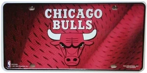 Chicago Bulls Metal Auto Tag License Plate, Logo Design, 6x12 Inch - Picture 1 of 1