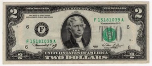 *1976* USA TWO 2 DOLLAR BANK NOTE F 15181039 A NICE BILL - Picture 1 of 2
