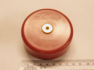 JY China CPC-50kV-10,000pF / D80-H29-D16-M5 .01uF 50kV Doorknob Capacitor 80mm - Picture 1 of 1