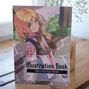 Libro de ilustración Doujinshi vol.2 libro de arte Hachikenya Neko 2024 A4 - Imagen 1 de 5
