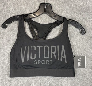 Victoria Sport Bra Womens Small Black The Player Racerback Medium Support Gym - Picture 1 of 10