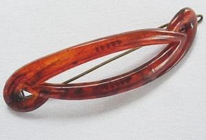 Clip de pelo antiguo pasador años 30 imitación carey vintage diapositiva años 30 - Imagen 1 de 7