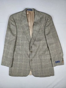 Ralph Ralph Lauren Men's Blazer Sz 42T Silk Wool Blend Houndstooth Glen Plaid - Picture 1 of 17