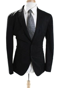 Theory Mens Collared Long Sleeve Darted Buttoned Blazer Jacket Black Size EUR42 - Picture 1 of 9