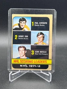 1972-73 Topps #63 Scoring Leaders Phil Esposito/Bobby Orr/Jean Ratelle - Bild 1 von 2