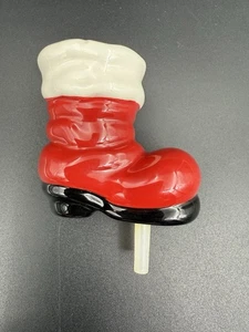 RARE Nora Fleming ORIGINAL Slouchy SANTA BOOT Toothpick Holder Wrinkled AS IS - Picture 1 of 6