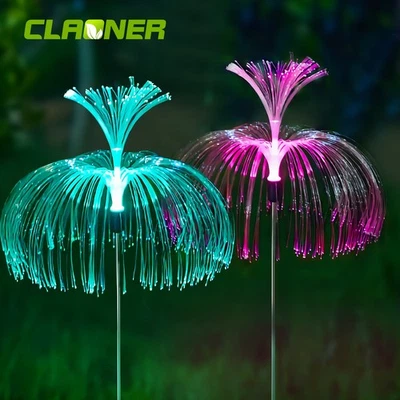 2PCS Solar Power Garden Lights LED 7Color Changing Stake Jellyfish Light Outdoor - Image 1 of 4