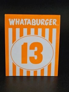 Nummer 13 WHATABURGER Tischzelt # 13 - Whataburger Geschenk für WhataFans - Bild 1 von 5
