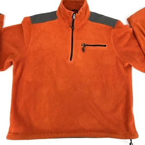 J. Pullover Crew Para Hombre Naranja Polartec 1/2 Cremallera Talla XL **LEER** - Imagen 1 de 8